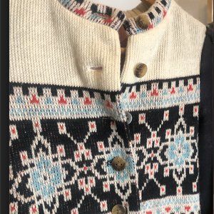 Anthropology Elevenses Knit Front Wool Jacket